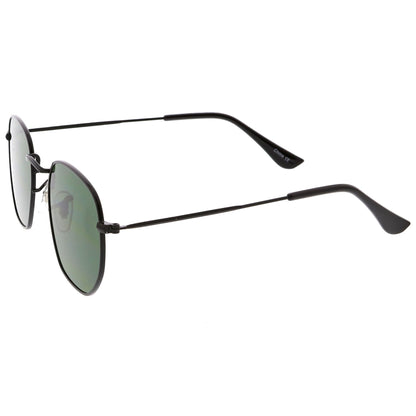 zeroUV - Retro Modern Geometric Hexagon Frame Dapper Sunglasses C455 - Angler's Pro Tackle & Outdoors