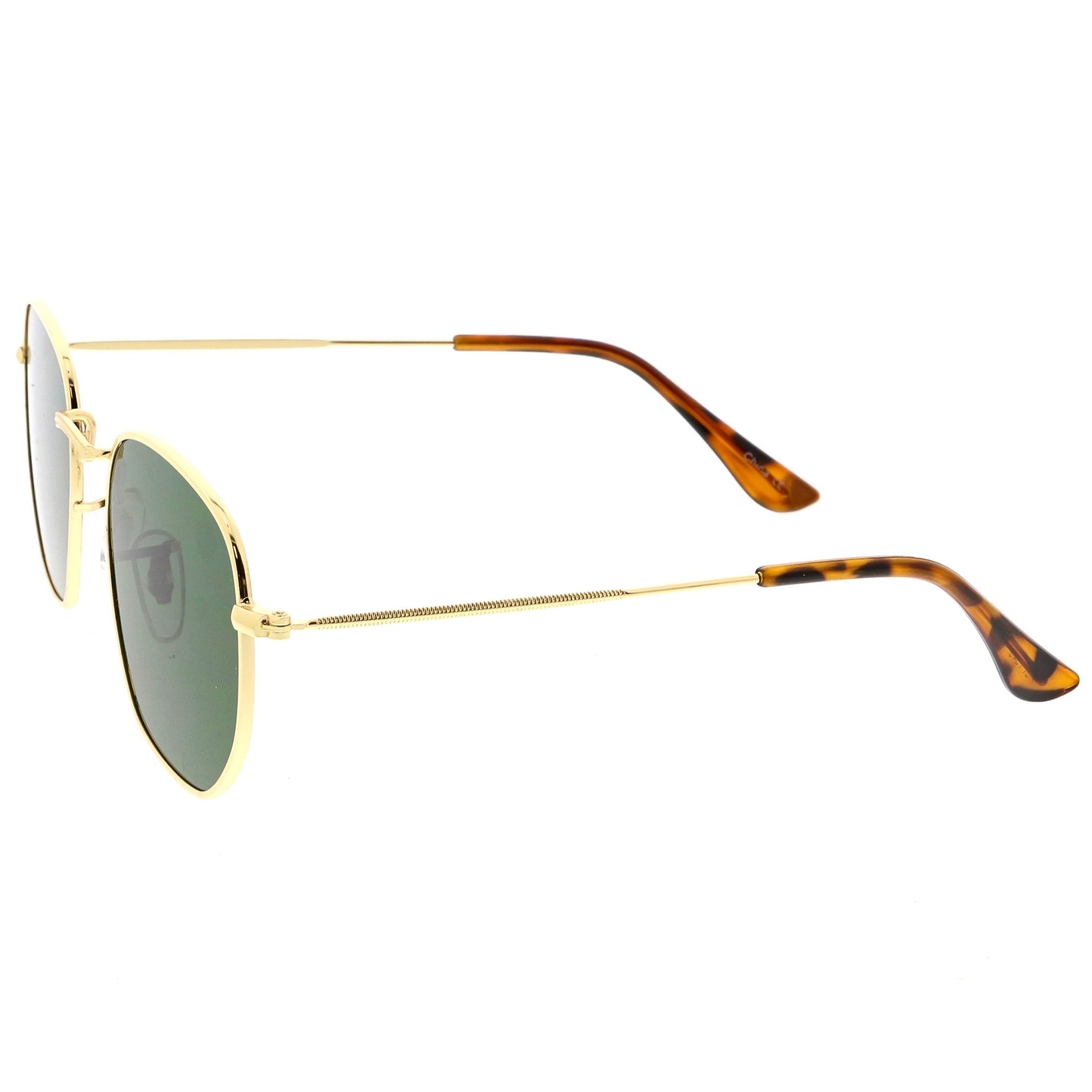 zeroUV - Retro Modern Geometric Hexagon Frame Dapper Sunglasses C455 - Angler's Pro Tackle & Outdoors