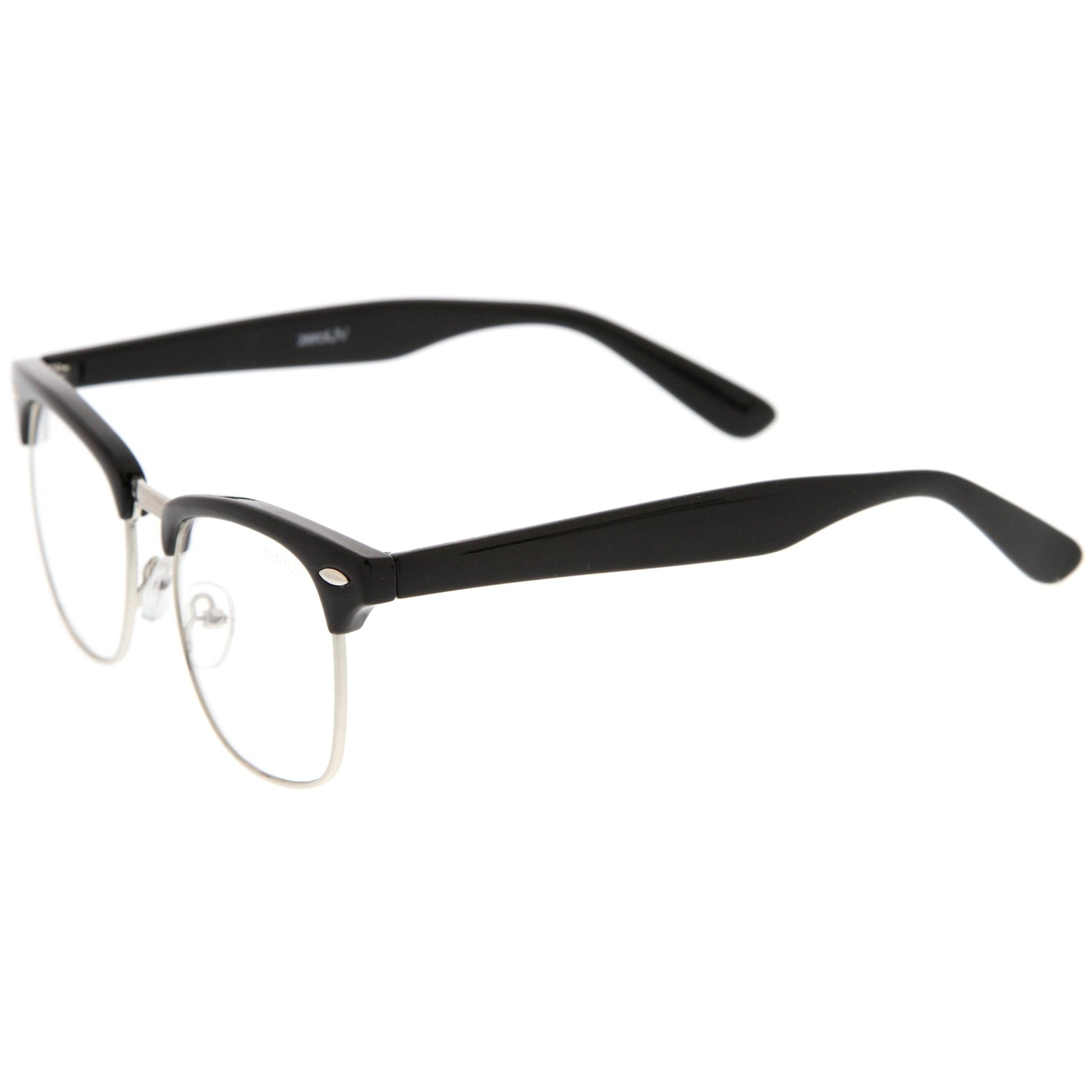 zeroUV Vintage Inspired Classic Horned Rim Half Frame Clear Lens Glasses 2933 - Angler's Pro Tackle & Outdoors