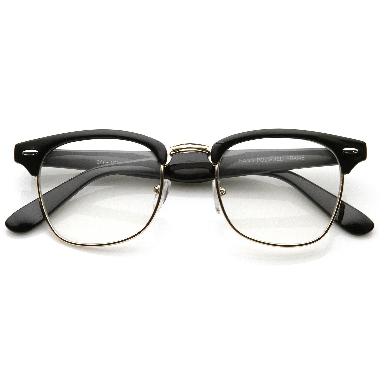zeroUV Vintage Inspired Classic Horned Rim Half Frame Clear Lens Glasses 2933 - Angler's Pro Tackle & Outdoors