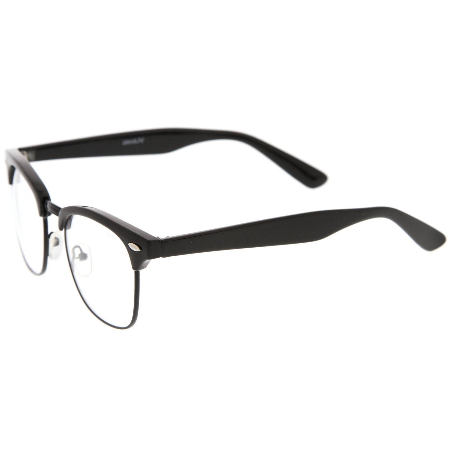 zeroUV Vintage Inspired Classic Horned Rim Half Frame Clear Lens Glasses 2933 - Angler's Pro Tackle & Outdoors