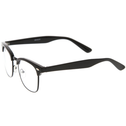 zeroUV Vintage Inspired Classic Horned Rim Half Frame Clear Lens Glasses 2933 - Angler's Pro Tackle & Outdoors
