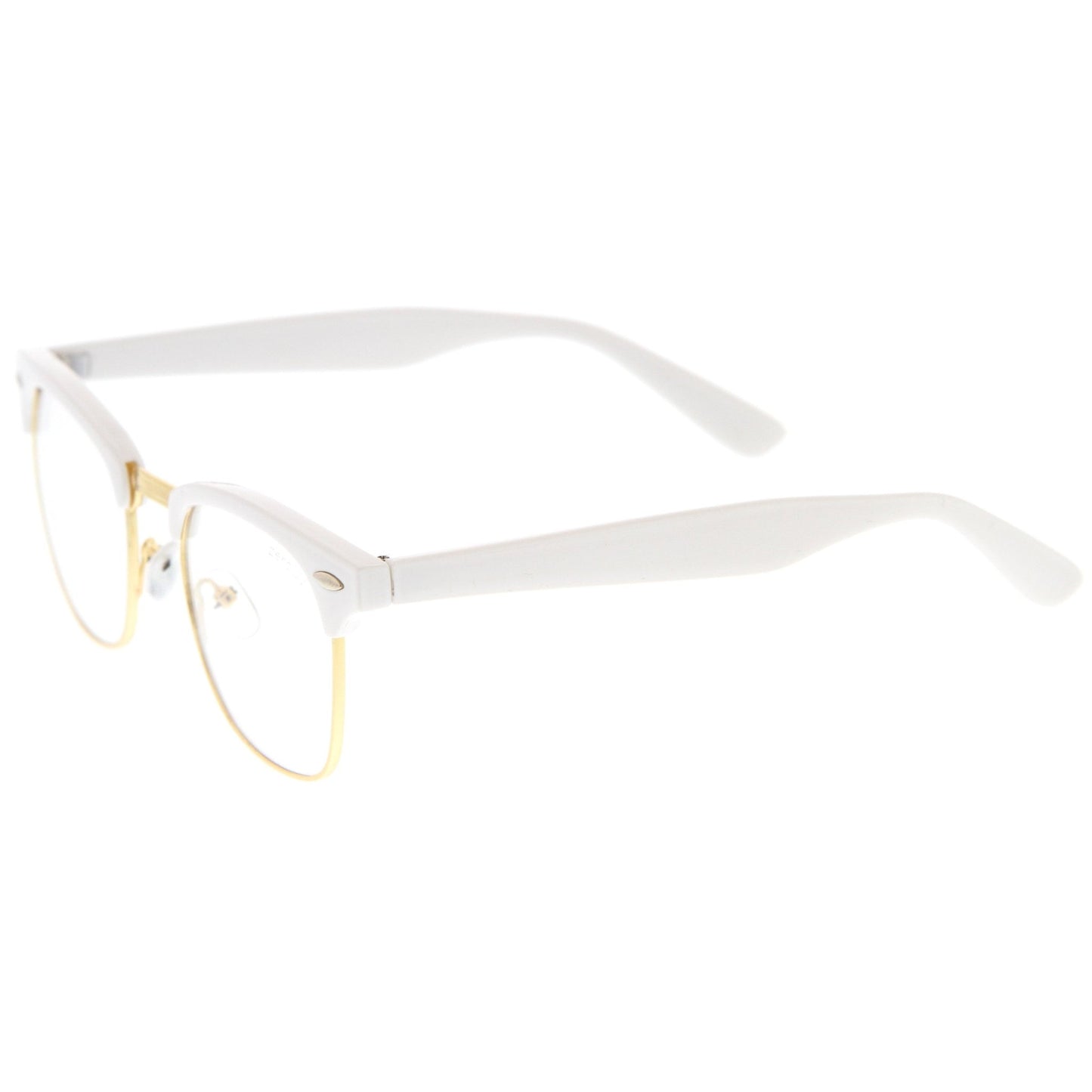 zeroUV Vintage Inspired Classic Horned Rim Half Frame Clear Lens Glasses 2933 - Angler's Pro Tackle & Outdoors