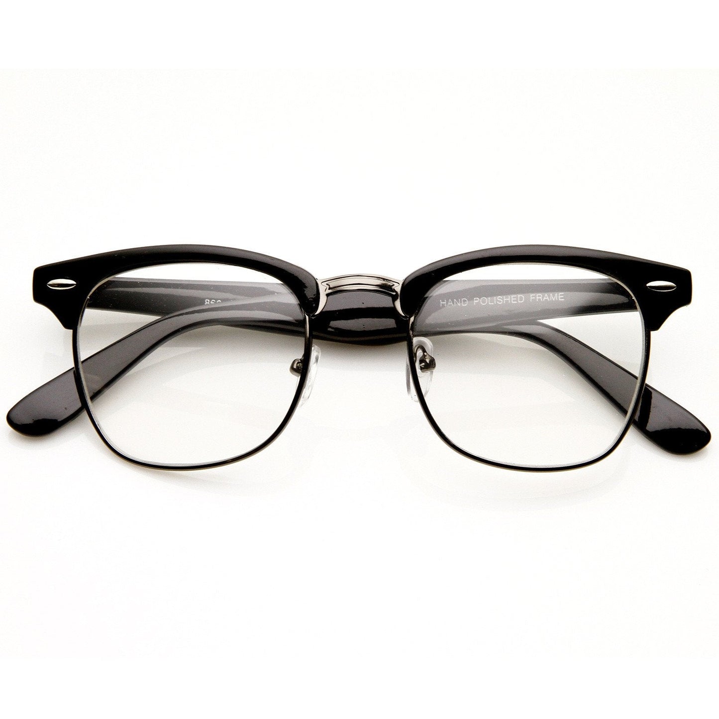 zeroUV Vintage Inspired Classic Horned Rim Half Frame Clear Lens Glasses 2933 - Angler's Pro Tackle & Outdoors