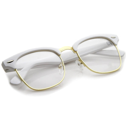 zeroUV Vintage Inspired Classic Horned Rim Half Frame Clear Lens Glasses 2933 - Angler's Pro Tackle & Outdoors
