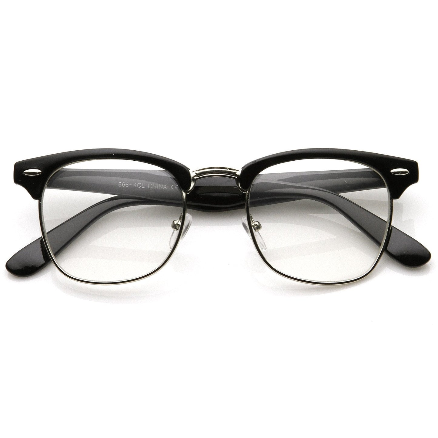 zeroUV Vintage Inspired Classic Horned Rim Half Frame Clear Lens Glasses 2933 - Angler's Pro Tackle & Outdoors
