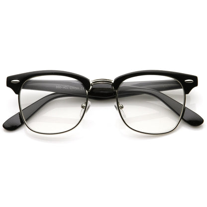 zeroUV Vintage Inspired Classic Horned Rim Half Frame Clear Lens Glasses 2933 - Angler's Pro Tackle & Outdoors