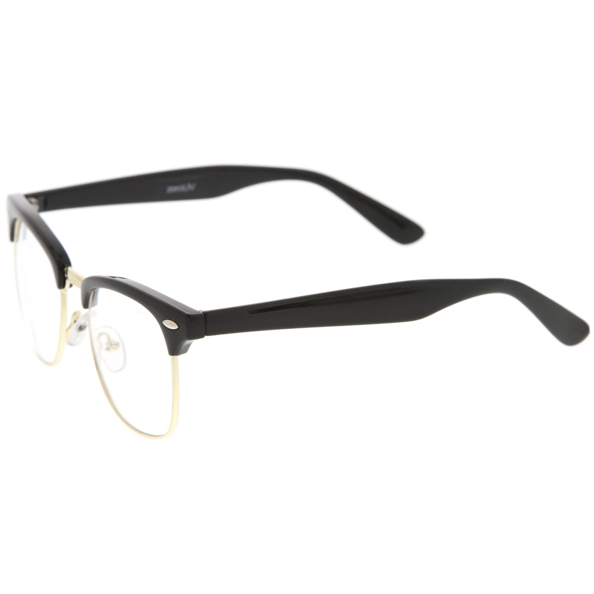 zeroUV Vintage Inspired Classic Horned Rim Half Frame Clear Lens Glasses 2933 - Angler's Pro Tackle & Outdoors