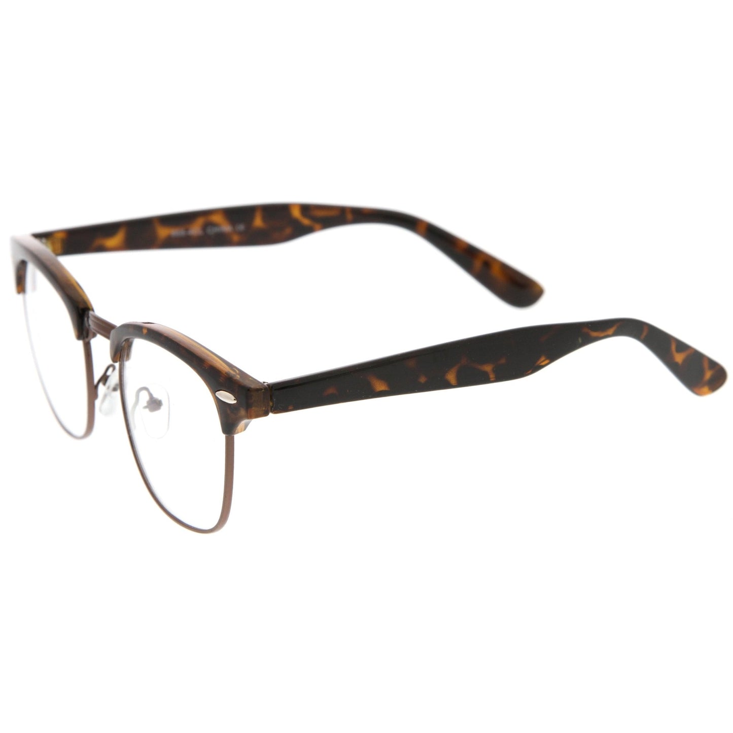 zeroUV Vintage Inspired Classic Horned Rim Half Frame Clear Lens Glasses 2933 - Angler's Pro Tackle & Outdoors