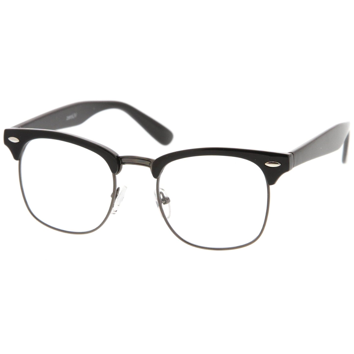 zeroUV Vintage Inspired Classic Horned Rim Half Frame Clear Lens Glasses 2933 - Angler's Pro Tackle & Outdoors
