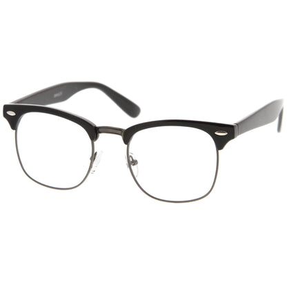 zeroUV Vintage Inspired Classic Horned Rim Half Frame Clear Lens Glasses 2933 - Angler's Pro Tackle & Outdoors