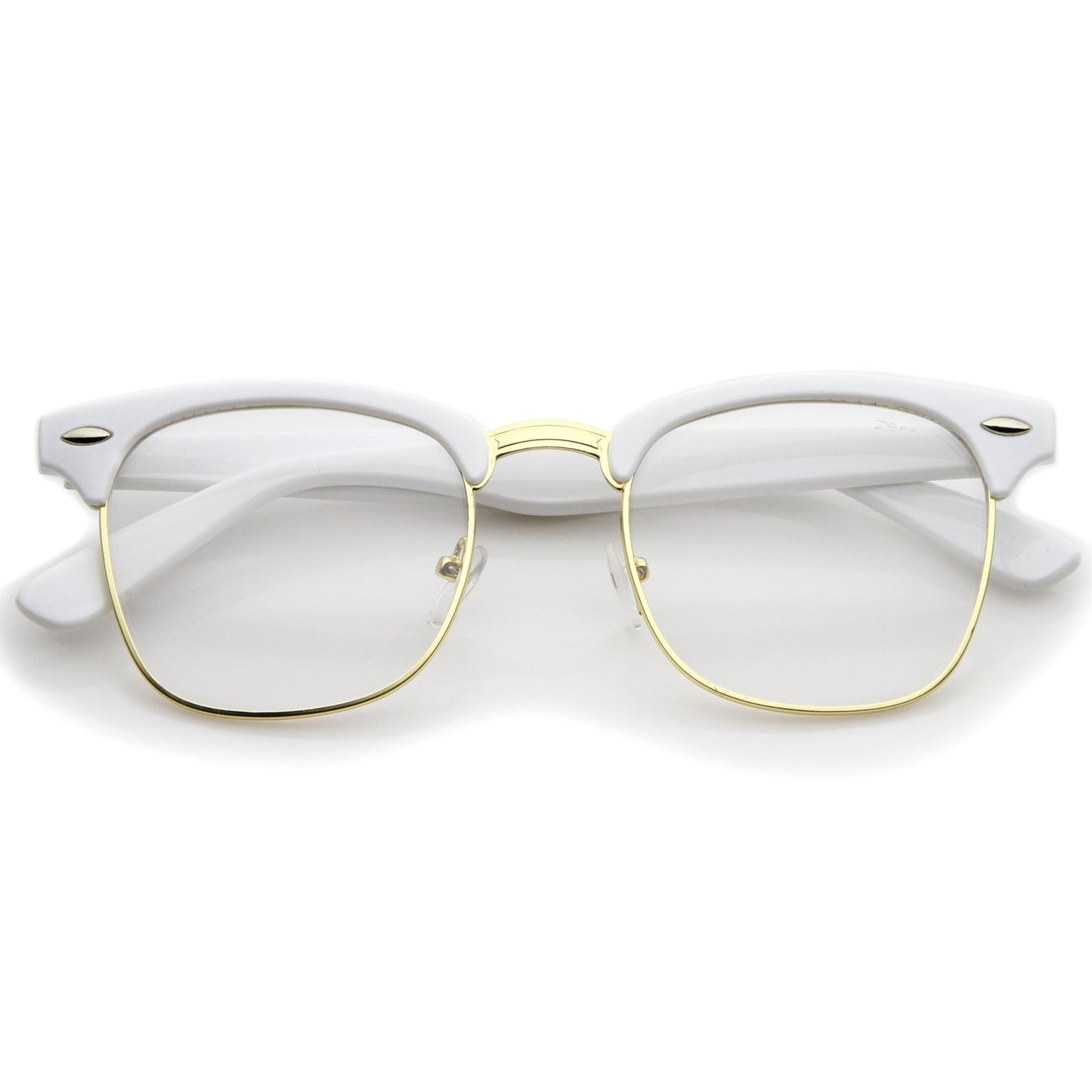 zeroUV Vintage Inspired Classic Horned Rim Half Frame Clear Lens Glasses 2933 - Angler's Pro Tackle & Outdoors