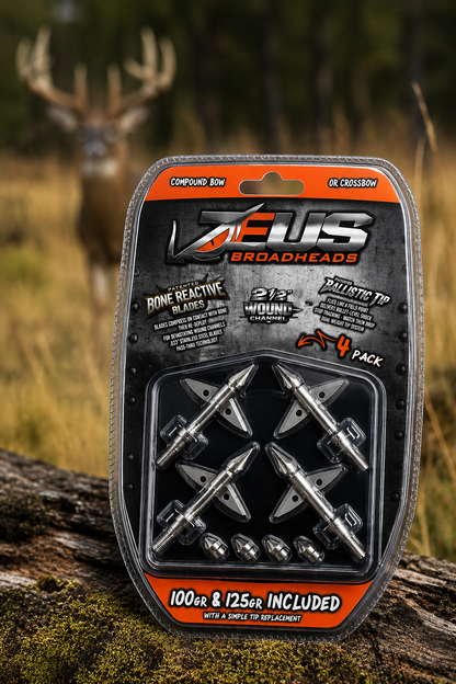 Killz ZEUS BROADHEADS (4 PACK)-COMES WITH BOTH 100/125 GR TIPS