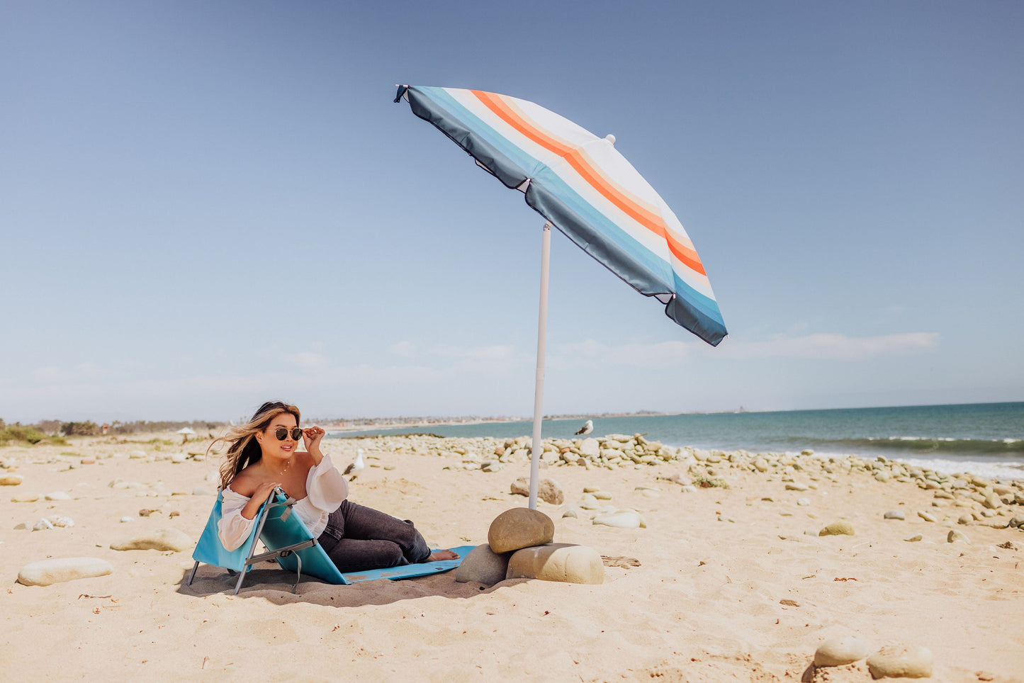 Picnic Time Beachcomber Portable Beach Chair & Tote